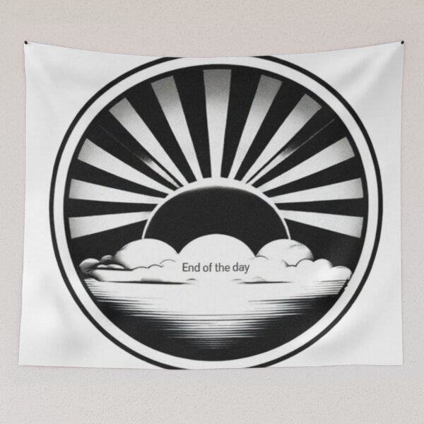 Item preview, End of the Day - Black & White Minimalist Sunset designed and sold by MaciejCraft.