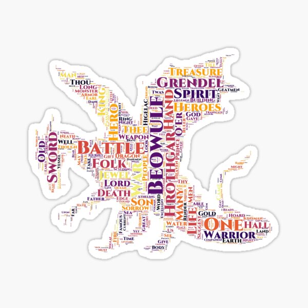 Item preview, Beowulf Dragon Word Art designed and sold by Amy Olsen.