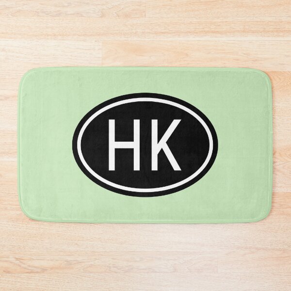 Item preview, HK Initials Monogram Oval White Letters designed and sold by Jeallan Designs.