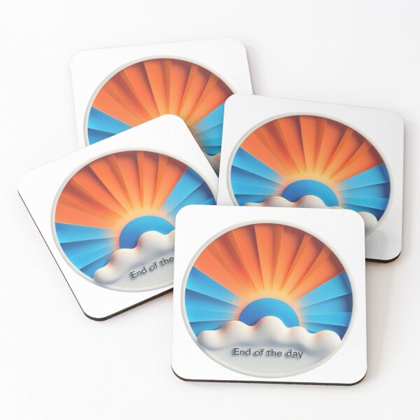 Item preview, End of the Day - Vibrant Sunset Illustration designed and sold by MaciejCraft.