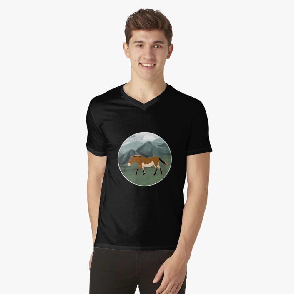 Aperçu de l'œuvre T-shirt col V créée et vendue par WebEquitation.