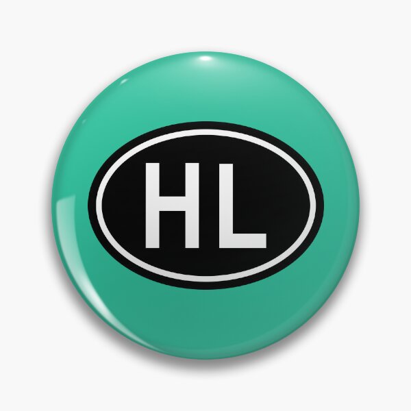 Item preview, HL Initials Monogram Oval White Letters designed and sold by Jeallan Designs.