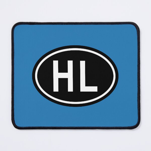 Item preview, HL Initials Monogram Oval White Letters designed and sold by Jeallan Designs.