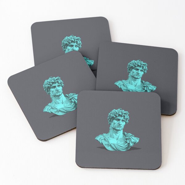 Item preview, Roman Bust – Cyan and Gray designed and sold by Moonlight Gallery.