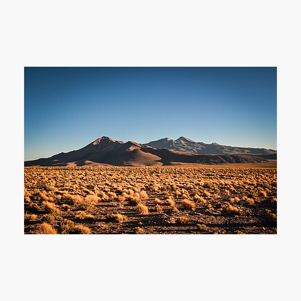 Item preview, Golden Hour in the Bolivian Altiplano - Uyuni Mountain Vista designed and sold by V-Uribe-FineArt.