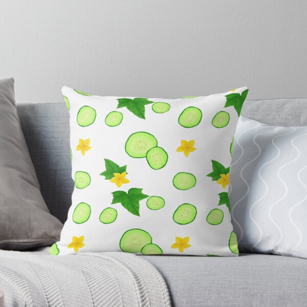 Item preview, Cucumber Pattern, Seamless Vegetable Background, Green Organic Design designed and sold by viktoriaart0303.