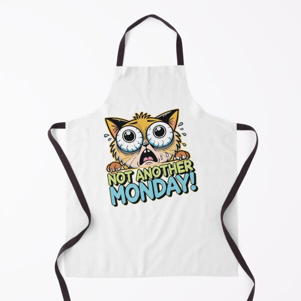 Item preview, Funny Cat Illustration Expressing Dread of Monday Morning with Humorous Text designed and sold by portokalis.