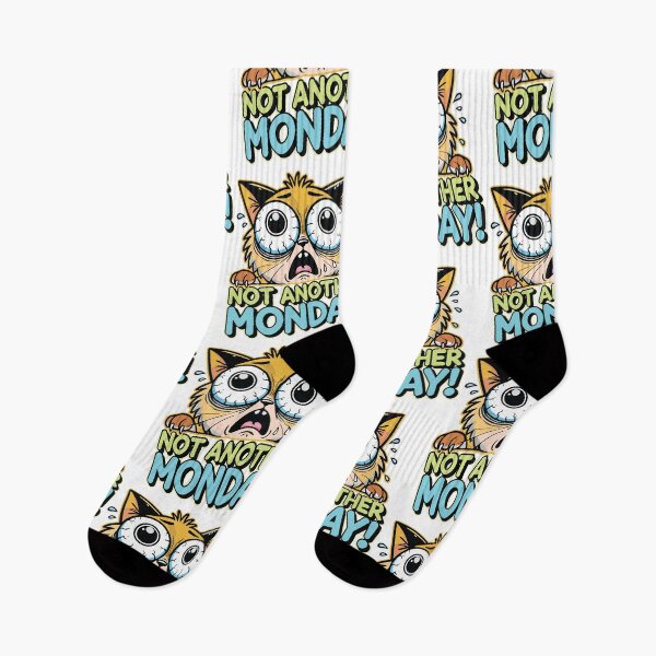 Item preview, Funny Cat Illustration Expressing Dread of Monday Morning with Humorous Text designed and sold by portokalis.