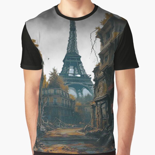 Item preview, Eiffel Tower in a Post-Apocalyptic World, Ruins Of Paris designed and sold by UniqAttireBrand.