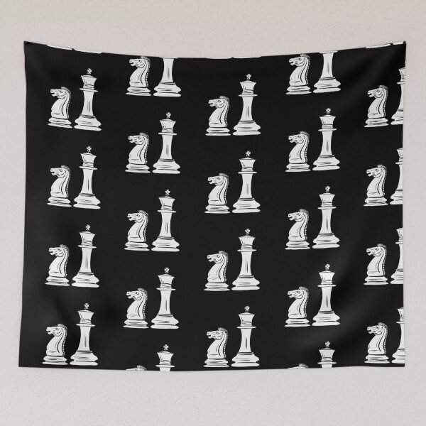 Item preview, White knight and king chess pieces  designed and sold by TheDoodlemancer.