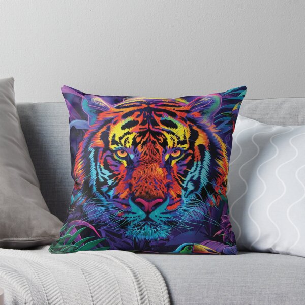Item preview, Dopamine Decor Tiger Poster – Vibrant Maximalist Art designed and sold by AffyLife.