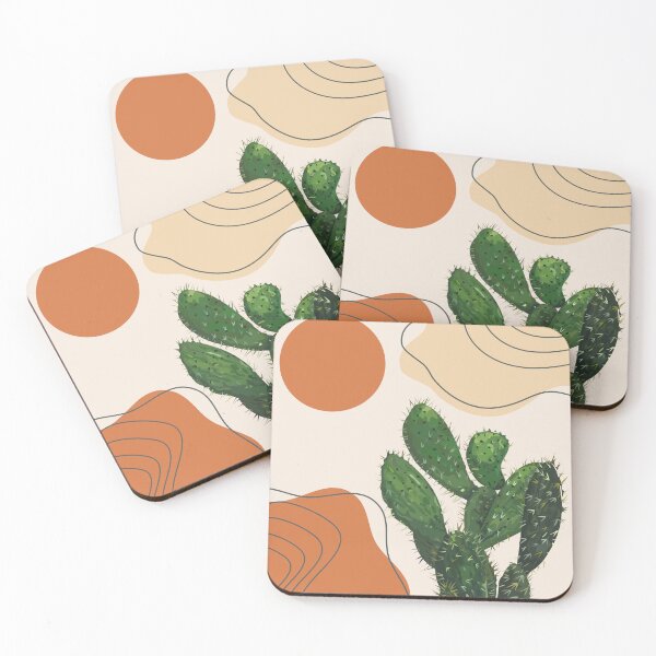 Item preview, Abstract modern botanical art , cactus designed and sold by Green Plantessa.