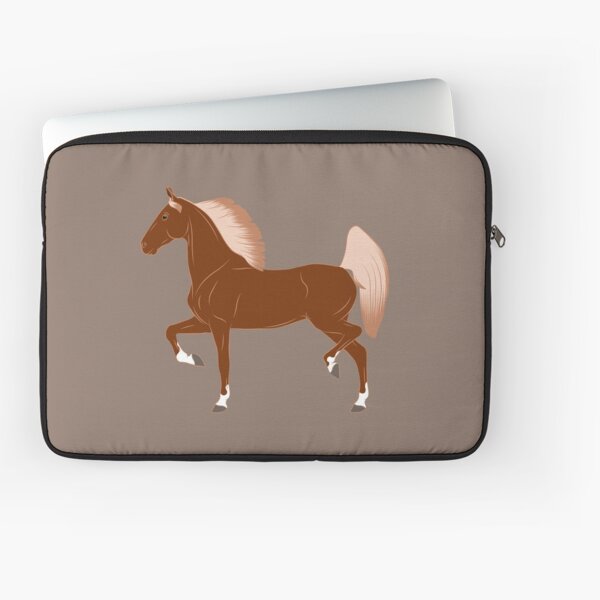 Aperçu de l'œuvre Cheval de Selle Américain, cheval d'allure, cheval alezan aux crins lavés, races de chevaux des États Unis créée et vendue par WebEquitation®.