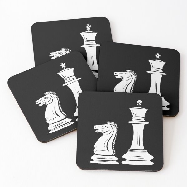 Item preview, White knight and king chess pieces  designed and sold by TheDoodlemancer.