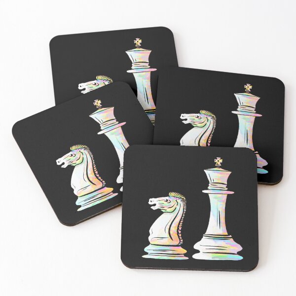 Item preview, White knight and king chess pieces crystal designed and sold by TheDoodlemancer.