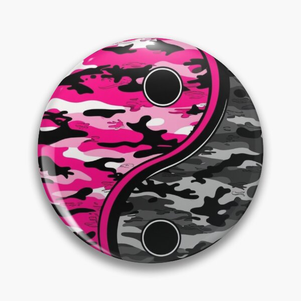Item preview, Pink and Black Camouflage Yin and Yang: Balancing Softness and Strength designed and sold by CamouflageLab.
