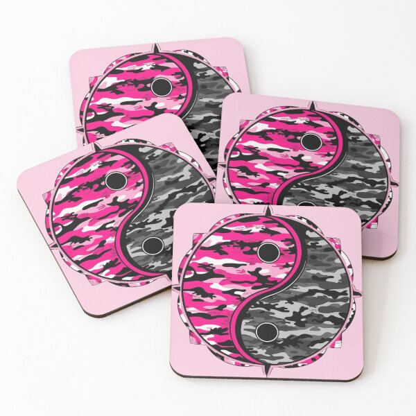 Item preview, Pink and Black Camouflage Yin and Yang: Balancing Softness and Strength designed and sold by CamouflageLab.
