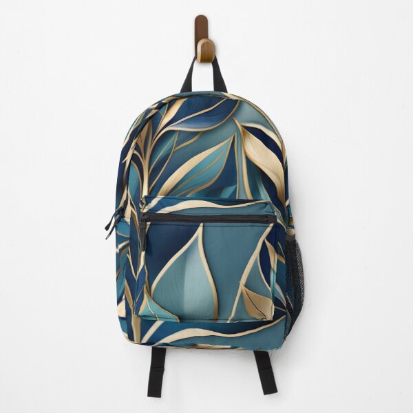 Item preview, Regal Teal & Gold Foliage | Elegant Botanical Pattern designed and sold by Juliette Ozkalfayan.