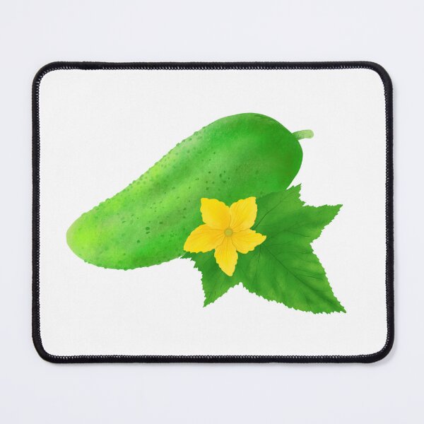 Item preview, Cucumbers Clipart, Cucumber with Leaf and Flower, Illustration designed and sold by viktoriaart0303.