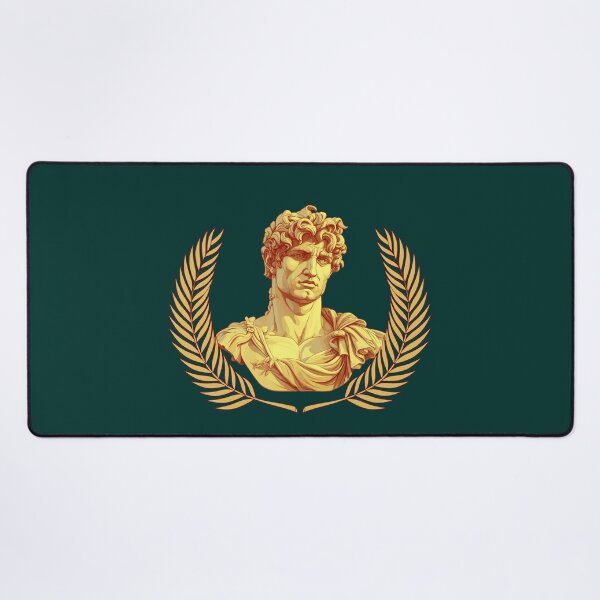 Item preview, Roman Bust – Gold on Dark Green designed and sold by Moonlight Gallery.