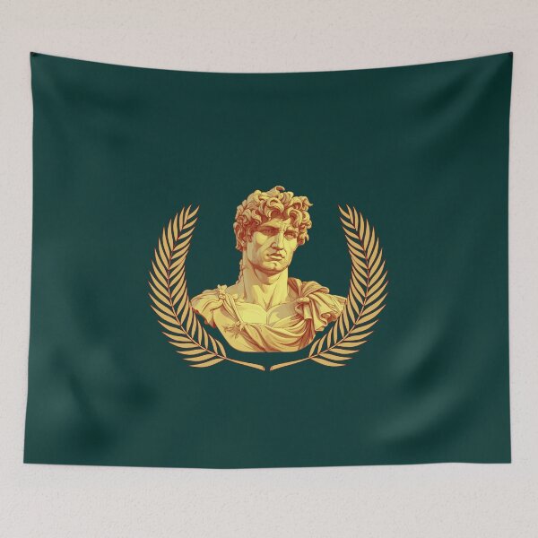 Item preview, Roman Bust – Gold on Dark Green designed and sold by Moonlight Gallery.