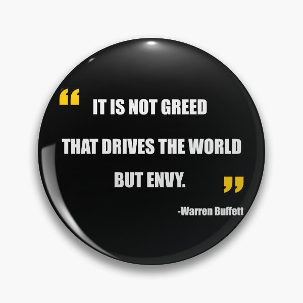 Item preview, Greed Envy quote from Warren Buffett designed and sold by EdimQuotes.