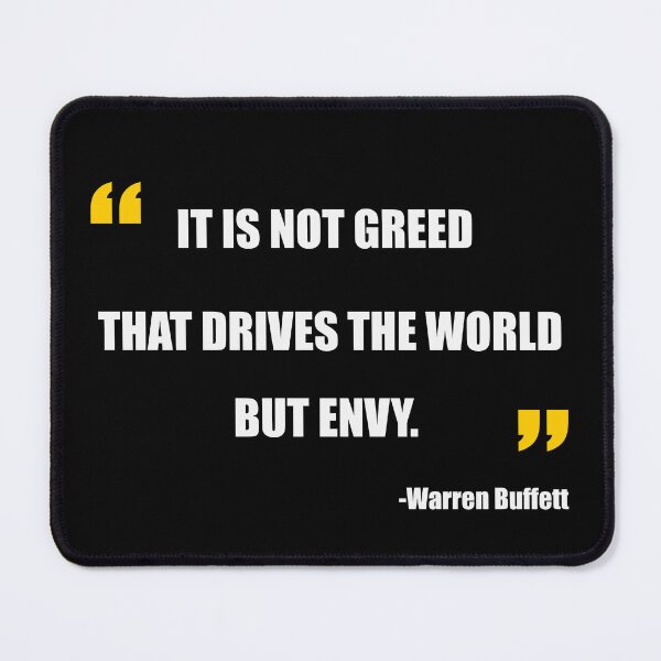 Item preview, Greed Envy quote from Warren Buffett designed and sold by EdimQuotes.