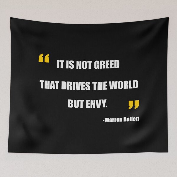 Item preview, Greed Envy quote from Warren Buffett designed and sold by EdimQuotes.