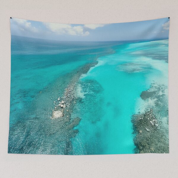 Item preview, Aerial Reef Blues – Turquoise Tropical Waters from Above designed and sold by ArtArchive-KK.
