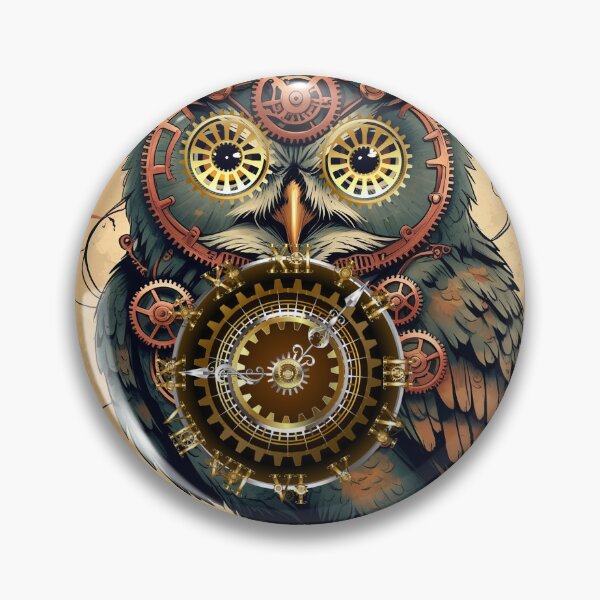 Item preview, Steampunk owl with clock and gears designed and sold by VidyoeDesigns67.