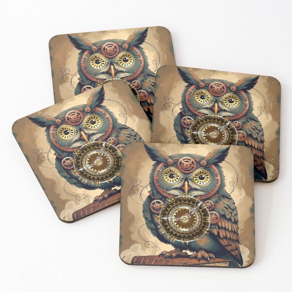 Item preview, Steampunk owl with clock and gears designed and sold by VidyoeDesigns67.