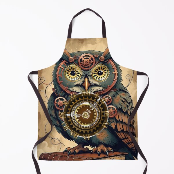 Item preview, Steampunk owl with clock and gears designed and sold by VidyoeDesigns67.