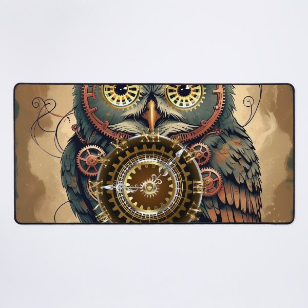 Item preview, Steampunk owl with clock and gears designed and sold by VidyoeDesigns67.