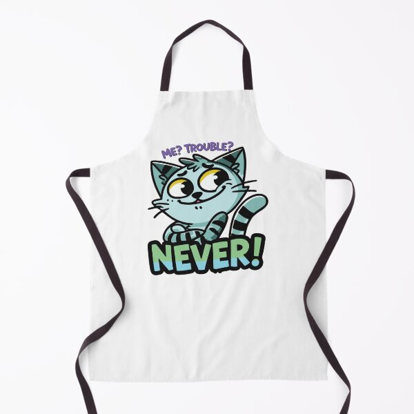 Item preview, Playful Cartoon Cat Expressing Mischievous Personality with Whimsical Text Art designed and sold by portokalis.