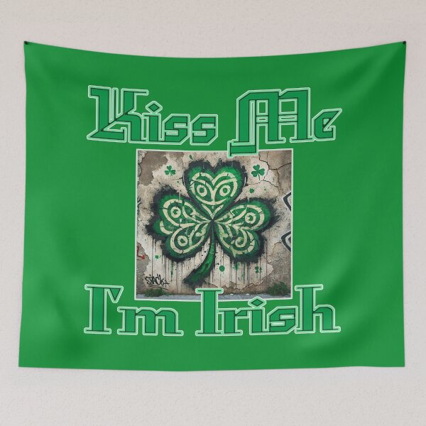 Item preview, St Patrick's Day Kiss Me I'm Irish Slogan designed and sold by Medjed-Studios.