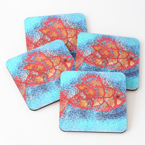 Item preview, Red Fish in spray paint  designed and sold by MahantArt.