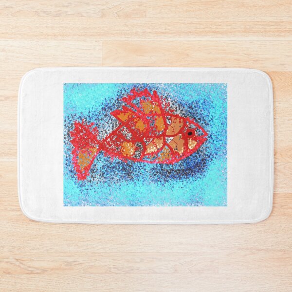 Item preview, Red Fish in spray paint  designed and sold by MahantArt.