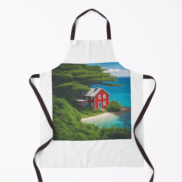 Item preview, red cottage in green forest designed and sold by I Dress In Digital (I DID).