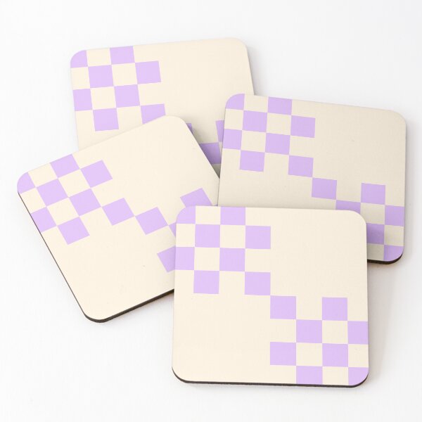 Item preview, Grid stripes cream and violet designed and sold by wackapacka.