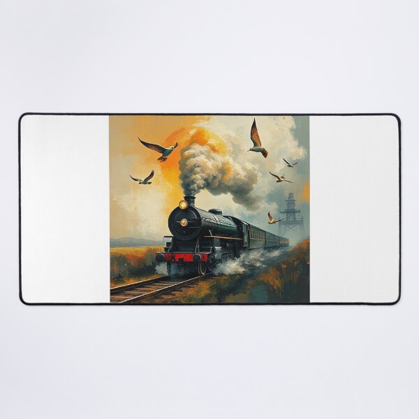 Item preview, Steam train and birds designed and sold by Terry Collett.