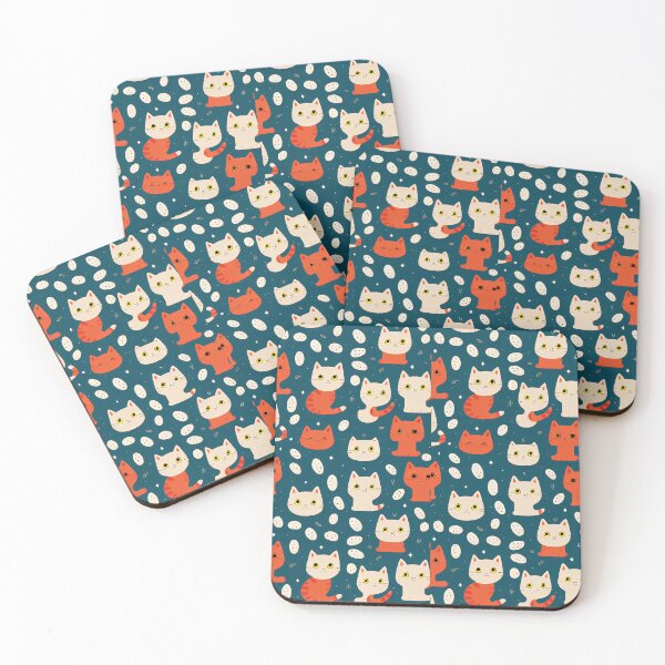 Item preview, Seamless Cat Cute designed and sold by vintageretrostyleshop.