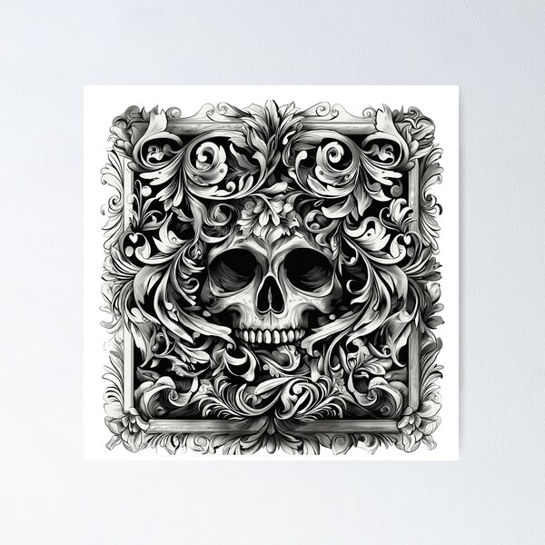 Item preview, skull foliage designed and sold by Anthony David .