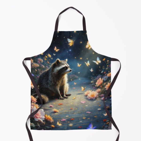 Item preview, Raccoon with Butterflies designed and sold by HabitableMoons.