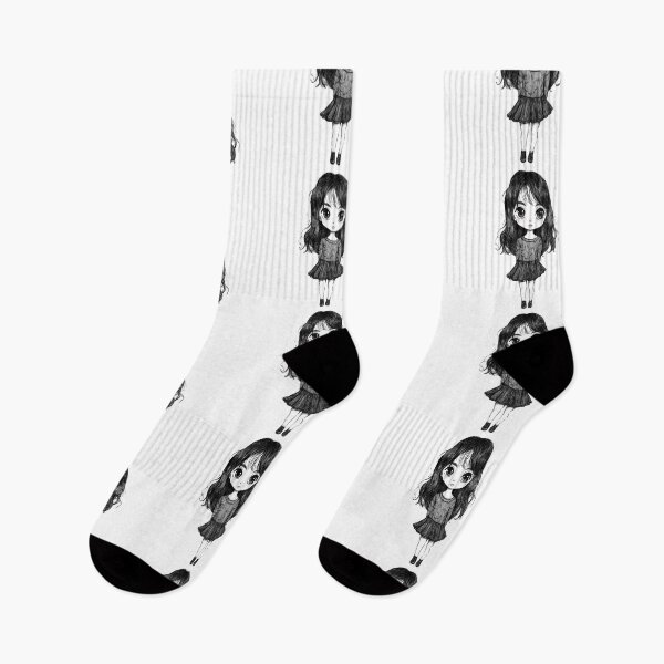 Item preview, Chibi Anime Girl Dark Ink-Style designed and sold by InkDreamMotion.