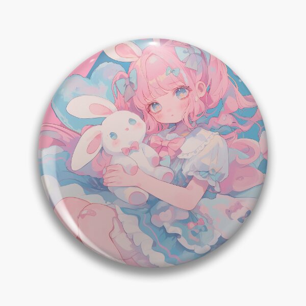 Item preview, Kawaii Bunny Girl with Pastel Candy Aesthetic designed and sold by Kawai Anime Shop.