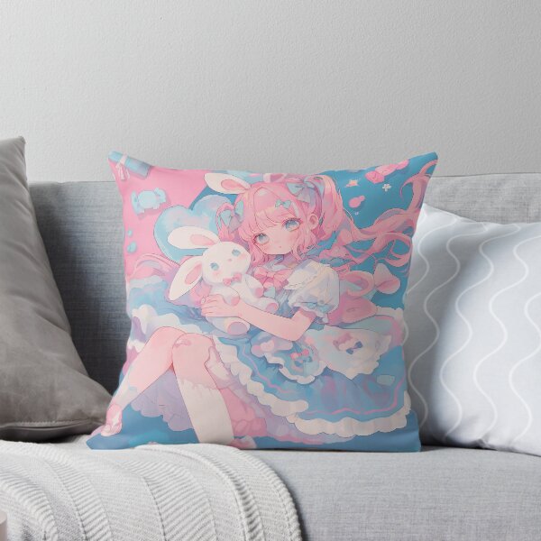 Item preview, Kawaii Bunny Girl with Pastel Candy Aesthetic designed and sold by Kawai Anime Shop.