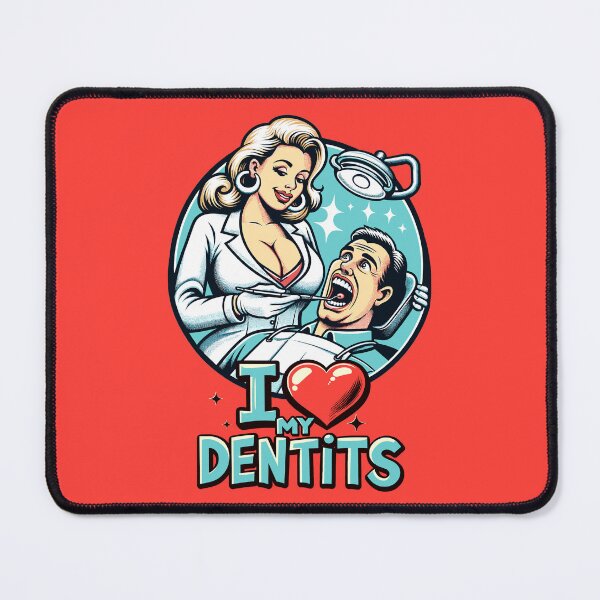Item preview, I ❤️ My Dentits - Retro Pin-Up Dentist Design designed and sold by SteadyRolling.