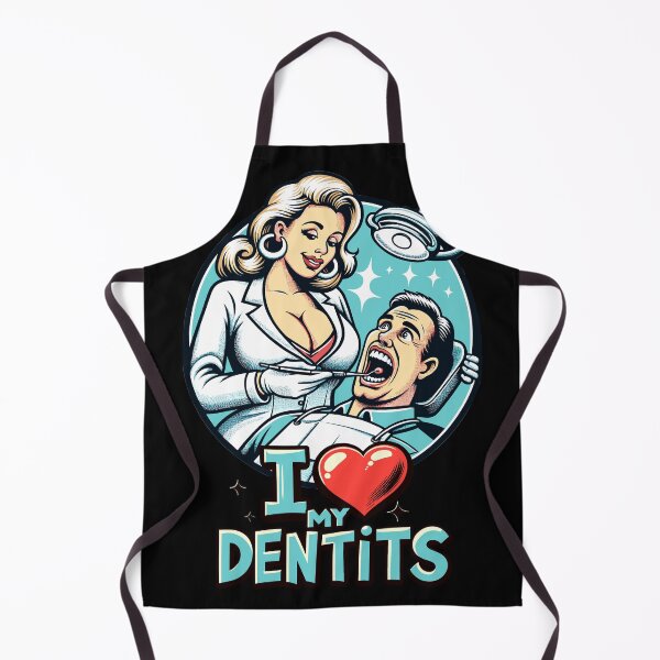 Item preview, I ❤️ My Dentits - Retro Pin-Up Dentist Design designed and sold by SteadyRolling.