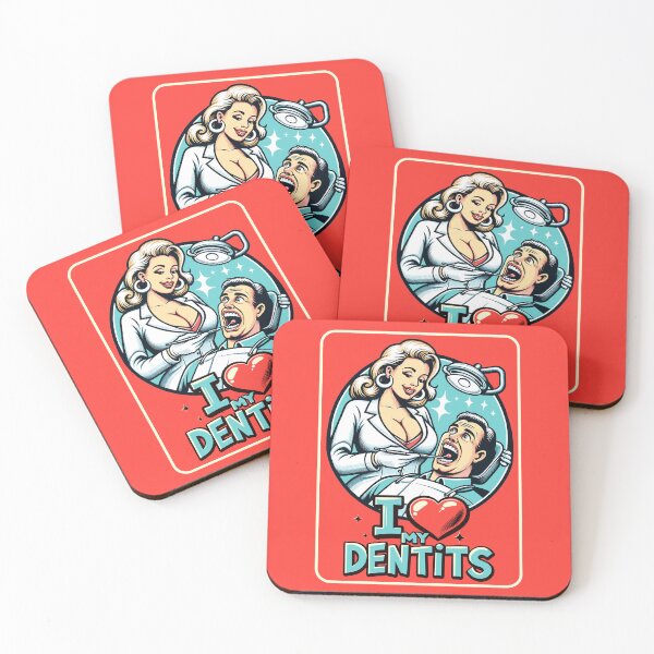 Item preview, I ❤️ My Dentits Sticker - Retro Pin-Up Dentist Design designed and sold by SteadyRolling.