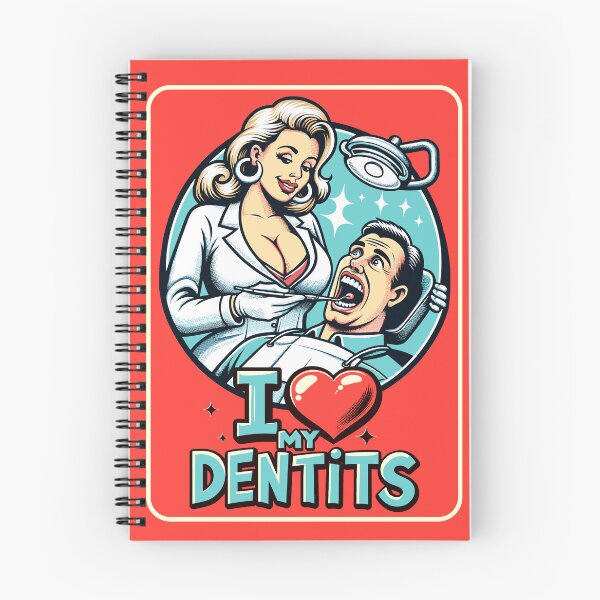 Item preview, I ❤️ My Dentits Sticker - Retro Pin-Up Dentist Design designed and sold by SteadyRolling.